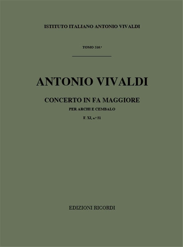 Sinfonie Per Archi E B.C.: In Fa Rv 137
